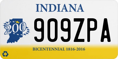 IN license plate 909ZPA