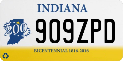 IN license plate 909ZPD