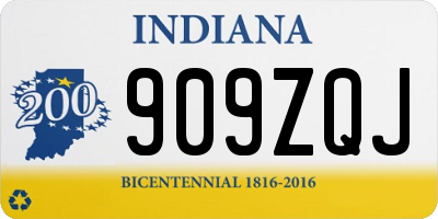 IN license plate 909ZQJ