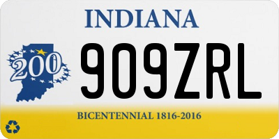IN license plate 909ZRL