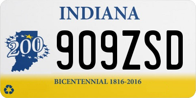 IN license plate 909ZSD