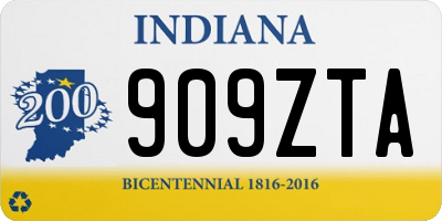 IN license plate 909ZTA