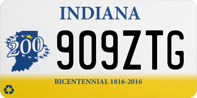 IN license plate 909ZTG