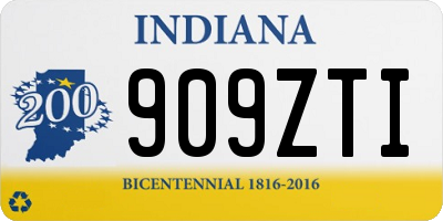 IN license plate 909ZTI