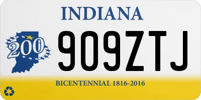 IN license plate 909ZTJ