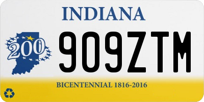 IN license plate 909ZTM