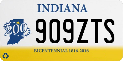 IN license plate 909ZTS