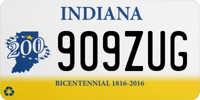 IN license plate 909ZUG