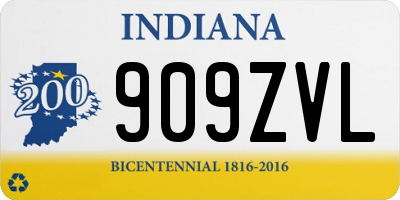 IN license plate 909ZVL