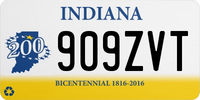 IN license plate 909ZVT