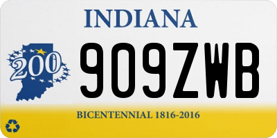 IN license plate 909ZWB