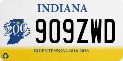 IN license plate 909ZWD