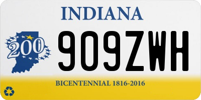 IN license plate 909ZWH