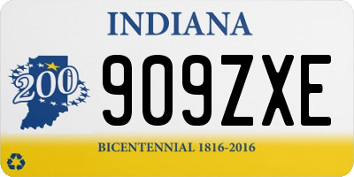 IN license plate 909ZXE