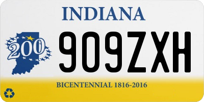 IN license plate 909ZXH
