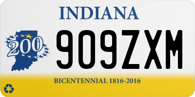 IN license plate 909ZXM