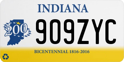 IN license plate 909ZYC
