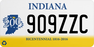 IN license plate 909ZZC