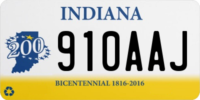 IN license plate 910AAJ