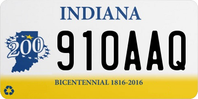 IN license plate 910AAQ