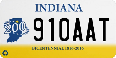 IN license plate 910AAT