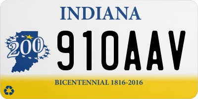 IN license plate 910AAV