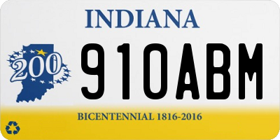 IN license plate 910ABM
