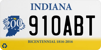 IN license plate 910ABT