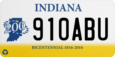 IN license plate 910ABU