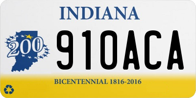 IN license plate 910ACA