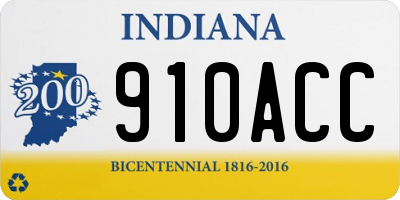 IN license plate 910ACC