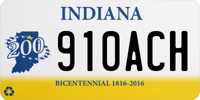 IN license plate 910ACH