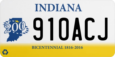 IN license plate 910ACJ