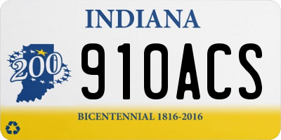 IN license plate 910ACS