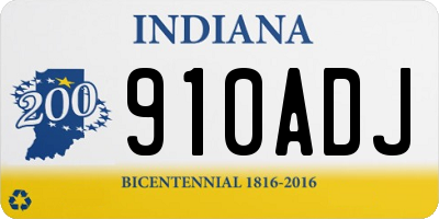 IN license plate 910ADJ