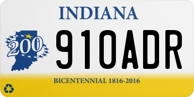 IN license plate 910ADR