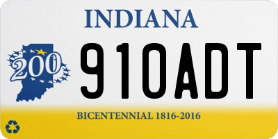 IN license plate 910ADT
