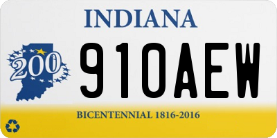 IN license plate 910AEW