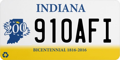 IN license plate 910AFI