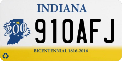 IN license plate 910AFJ