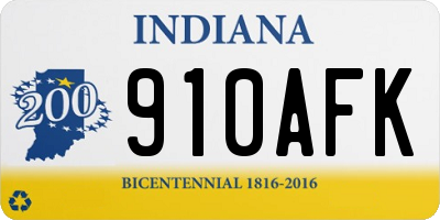 IN license plate 910AFK
