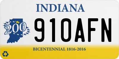 IN license plate 910AFN