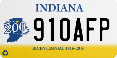 IN license plate 910AFP
