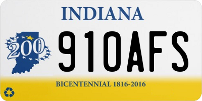 IN license plate 910AFS