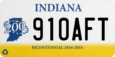IN license plate 910AFT