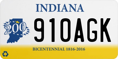IN license plate 910AGK