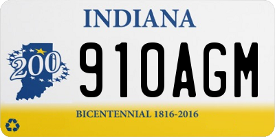 IN license plate 910AGM