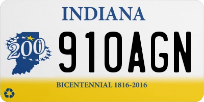 IN license plate 910AGN