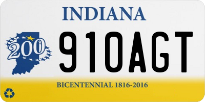 IN license plate 910AGT