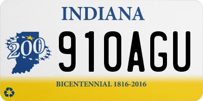 IN license plate 910AGU